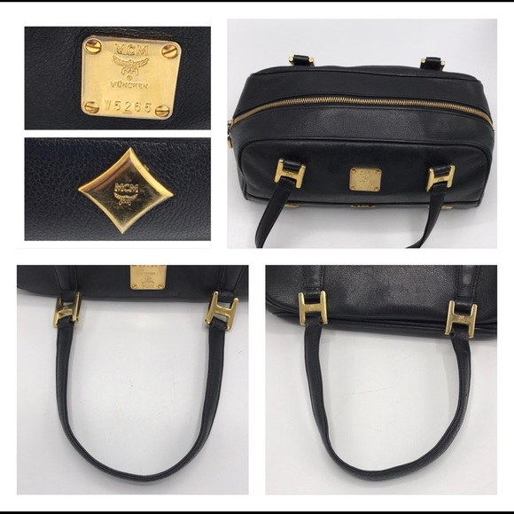 MCM Black Leather Shoulder Bag - Picture 11 of 13